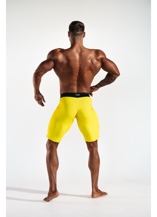 VÝPREDAJ Men's Physique súťažné plavky - Yellow